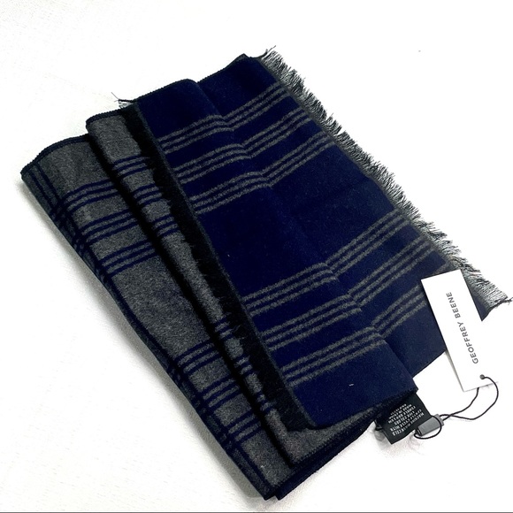 Geoffrey Beene Men’s Winter Scarf Plaid Lightweight Reversible New - Picture 8 of 12